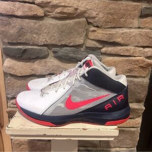 Nike High-Top overplay IX‎  in White and Red basketball shoes